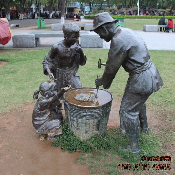 買(mǎi)賣(mài)糖_農(nóng)家院民俗人物景觀雕塑小品
