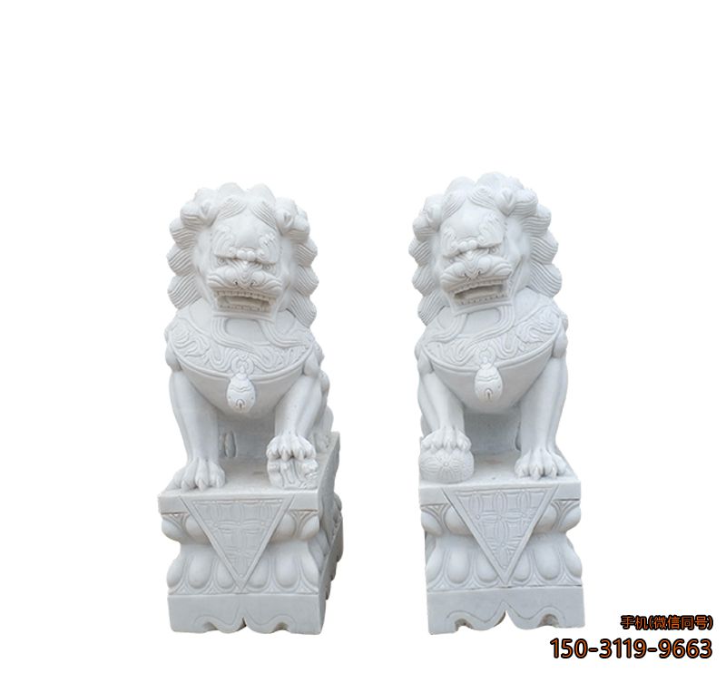 大理石獅子_城市企業(yè)動物獅子雕塑