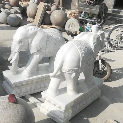 漢白玉門口大象雕塑動(dòng)物石雕有什么寓意？