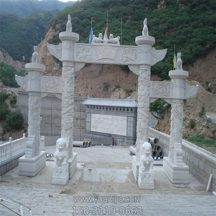 大理石石雕戶(hù)外園林景觀牌坊雕塑