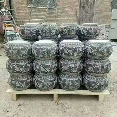 青石柱墩，寺廟柱子底部用的石墩子