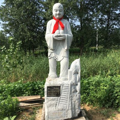 24孝故事人物，懷橘遺親石雕