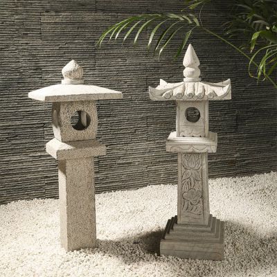 仿古石燈，中式古建裝飾燈柱