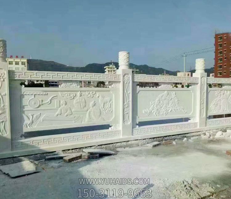 學(xué)校石橋漢白玉雕刻傳統(tǒng)文化人物防護欄桿雕塑