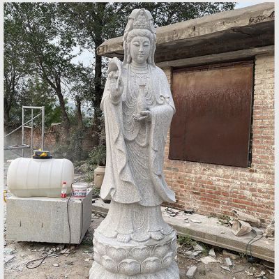 石雕觀音，花崗巖石材精雕佛像