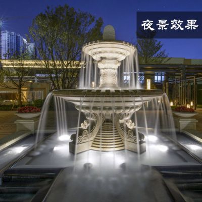 大型歐式流水噴泉小區(qū)花園戶(hù)外造景擺件