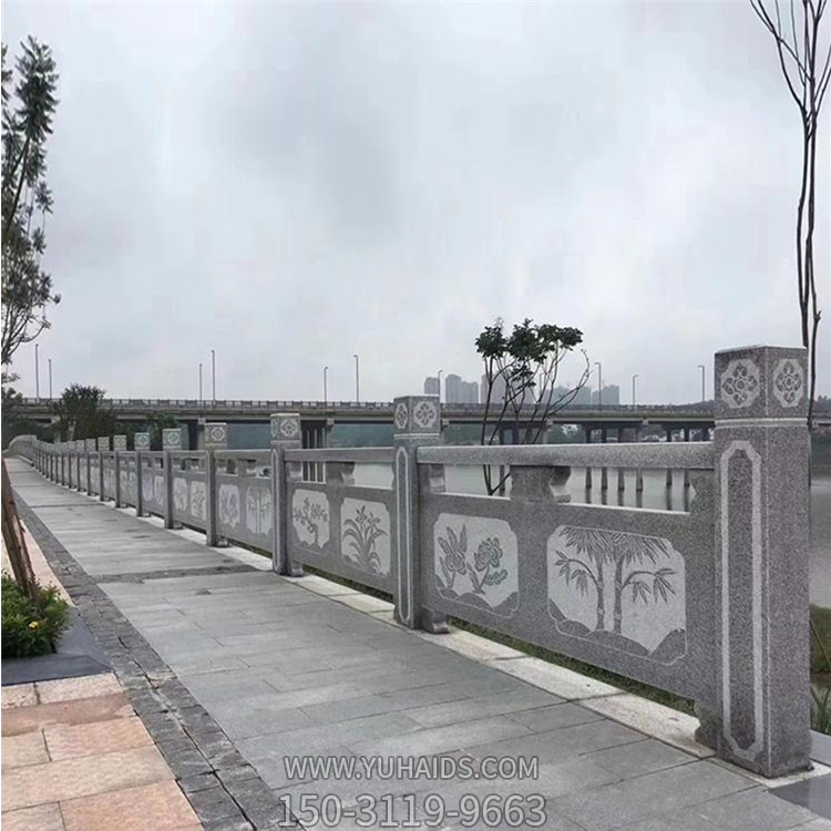 花崗巖客戶欄板，步道護欄板雕塑