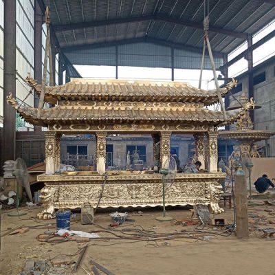 純銅大香爐，寺廟大型焚香爐