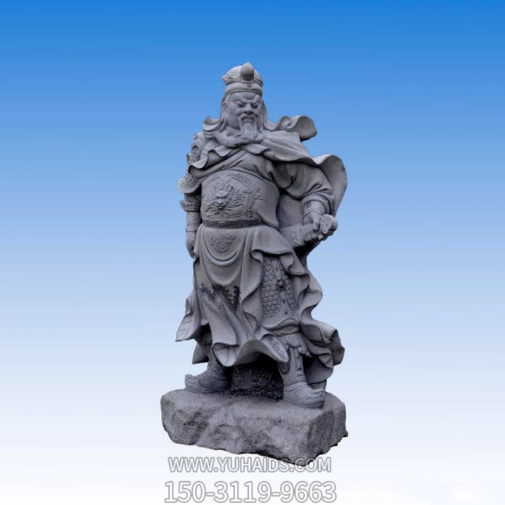 戶外景區(qū)大理石石雕關公雕塑