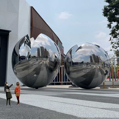 戶外不銹鋼、鏡面球體雕塑