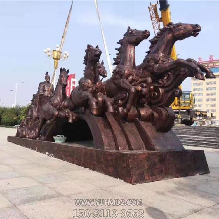 大型馬車雕塑，廣場(chǎng)馬拉車景觀雕塑