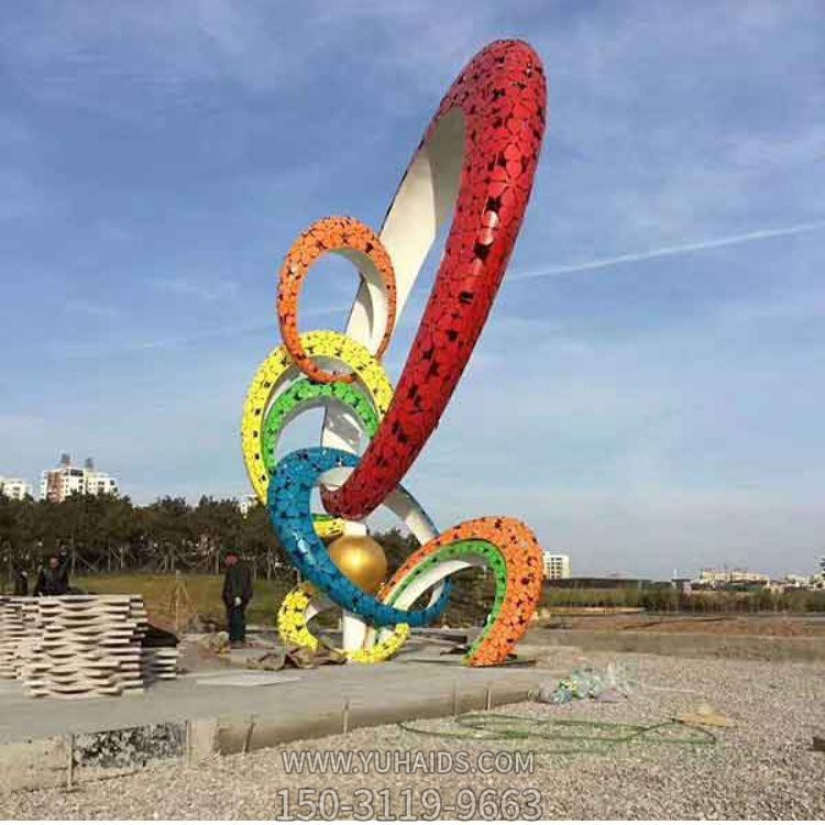 戶(hù)外廣場(chǎng)大型不銹鋼彩繪創(chuàng)意景觀擺件雕塑