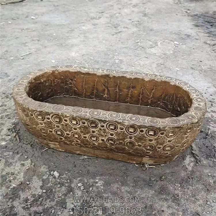 老石槽，石雕水槽雕塑