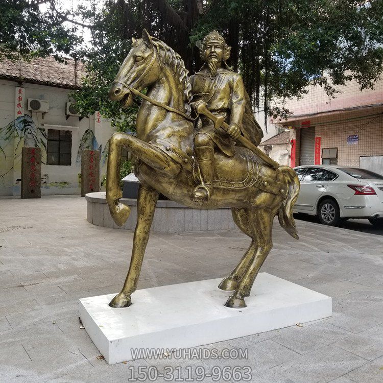 古代將軍，騎馬人物銅雕雕塑