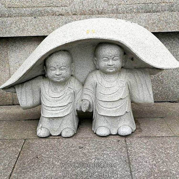 大理石，砂石石雕園林寺廟小沙彌擺件雕塑