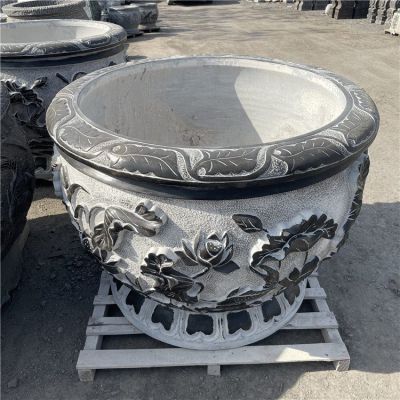 石雕水缸，水盆，荷花盆