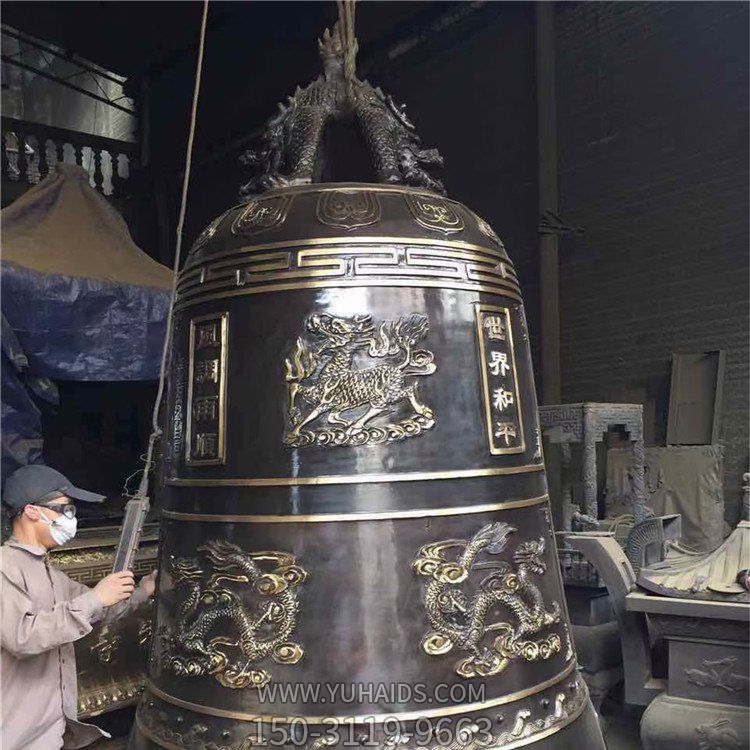寺院鑄銅大鐘景區(qū)祠堂道觀戶(hù)外敲鐘警鐘雕塑