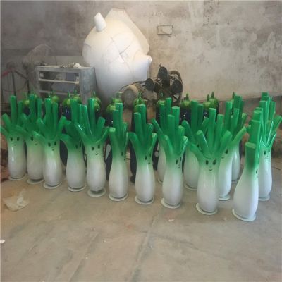 蔥，玻璃鋼卡通蔥雕塑擺件