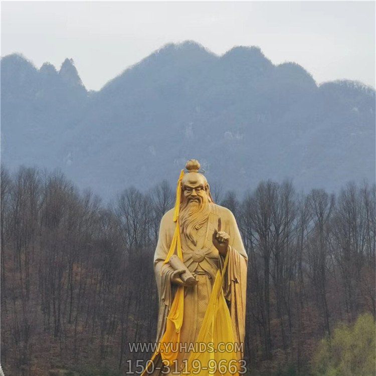 景區(qū)戶外廣場(chǎng)玻璃鋼仿銅古代名人人物雕塑