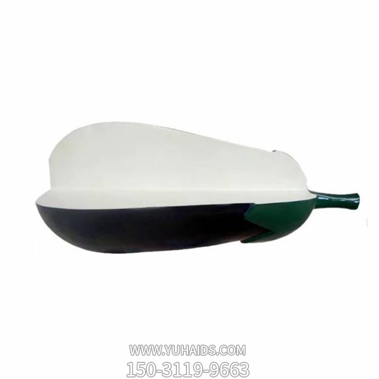 玻璃鋼茄子座椅凳，切開(kāi)的茄子雕塑