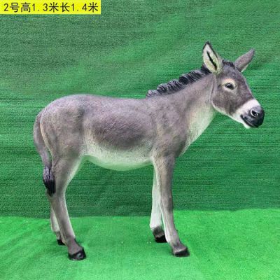 毛驢，玻璃鋼仿真動物雕塑