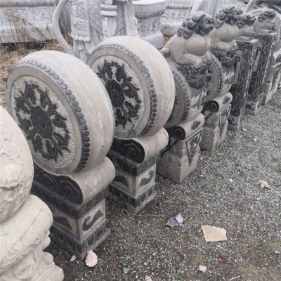 抱鼓石，青石仿古門墩