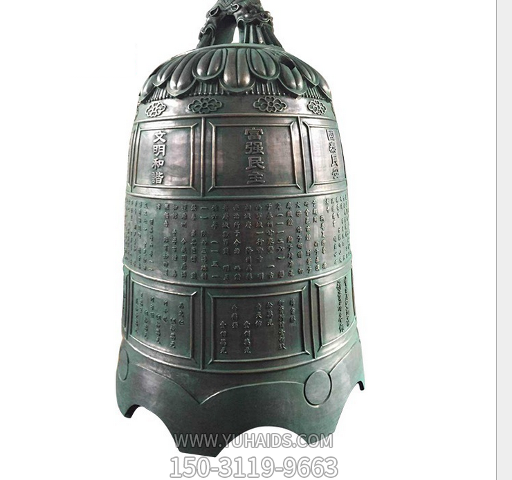玻璃鋼仿銅鐘，青銅古鐘雕塑