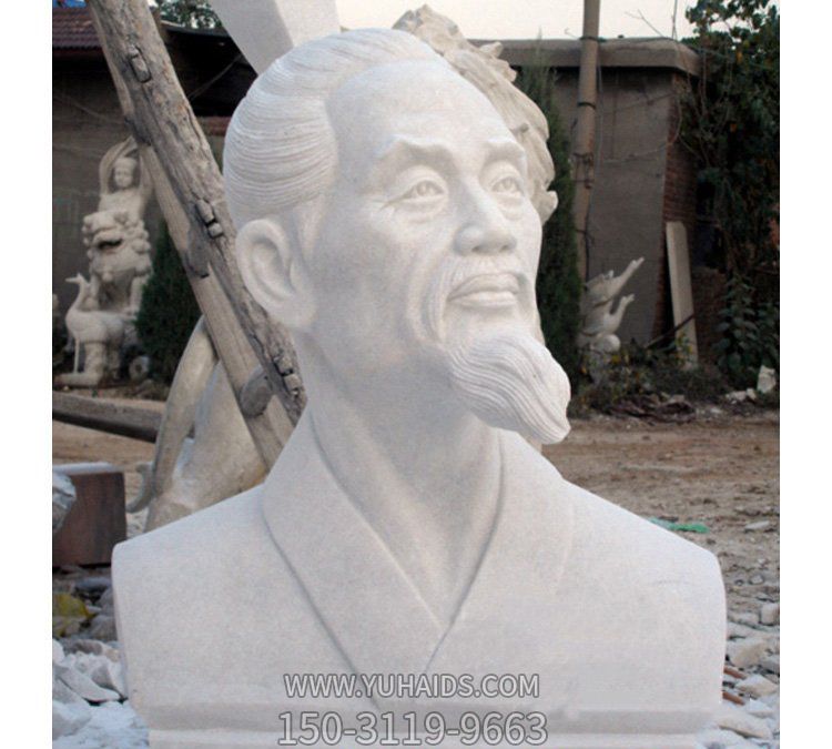 公園廣場(chǎng)大理石屈原頭像石雕 公園廣場(chǎng)大理石屈原頭像石雕