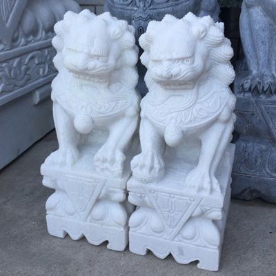 獅子雕塑，戶外園林庭院門口擺放鎮(zhèn)宅獅子