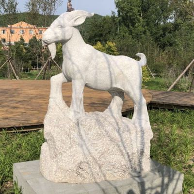 戶(hù)外公園大理石石雕山羊雕塑