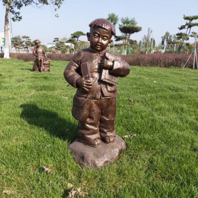 仿銅戶(hù)外園林兒童景觀(guān)擺件