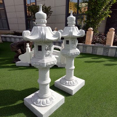 仿古大理石中式石燈庭院戶(hù)外花園草坪燈落地?cái)[件