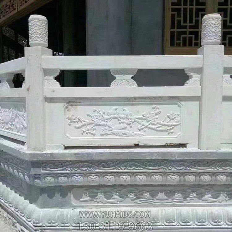 戶(hù)外園林浮雕大理石砂石石雕護(hù)欄雕塑