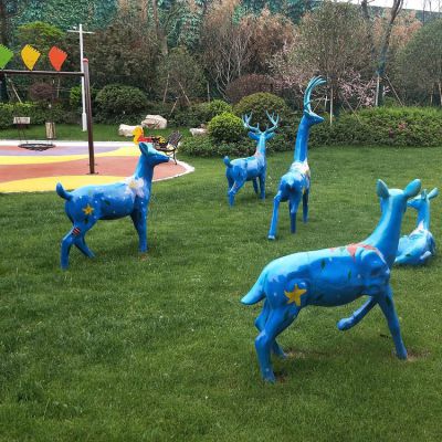 梅花鹿，公園草坪裝飾動物擺件