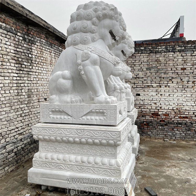 2米8高石獅子，漢白玉天安門獅子傳統(tǒng)造型雕塑