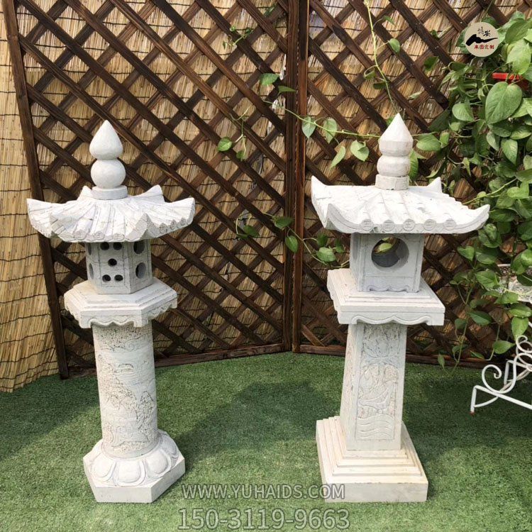 仿古石雕，庭院照明燈籠雕塑