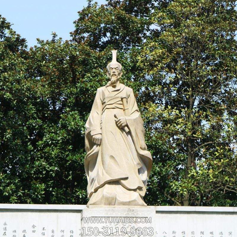 中國(guó)名人戰(zhàn)國(guó)時(shí)期楚國(guó)詩(shī)人屈原砂巖石雕像 中國(guó)名人戰(zhàn)國(guó)時(shí)期楚國(guó)詩(shī)人屈原砂巖石雕像