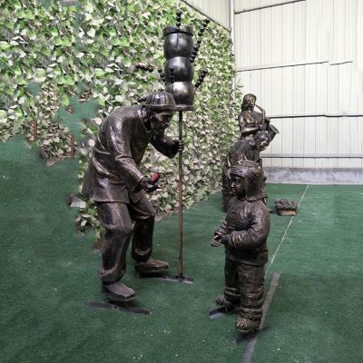 糖葫蘆，民俗生活情景雕塑