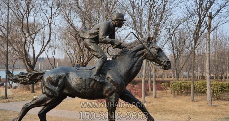 戶(hù)外公園銅雕戰(zhàn)士騎馬雕塑