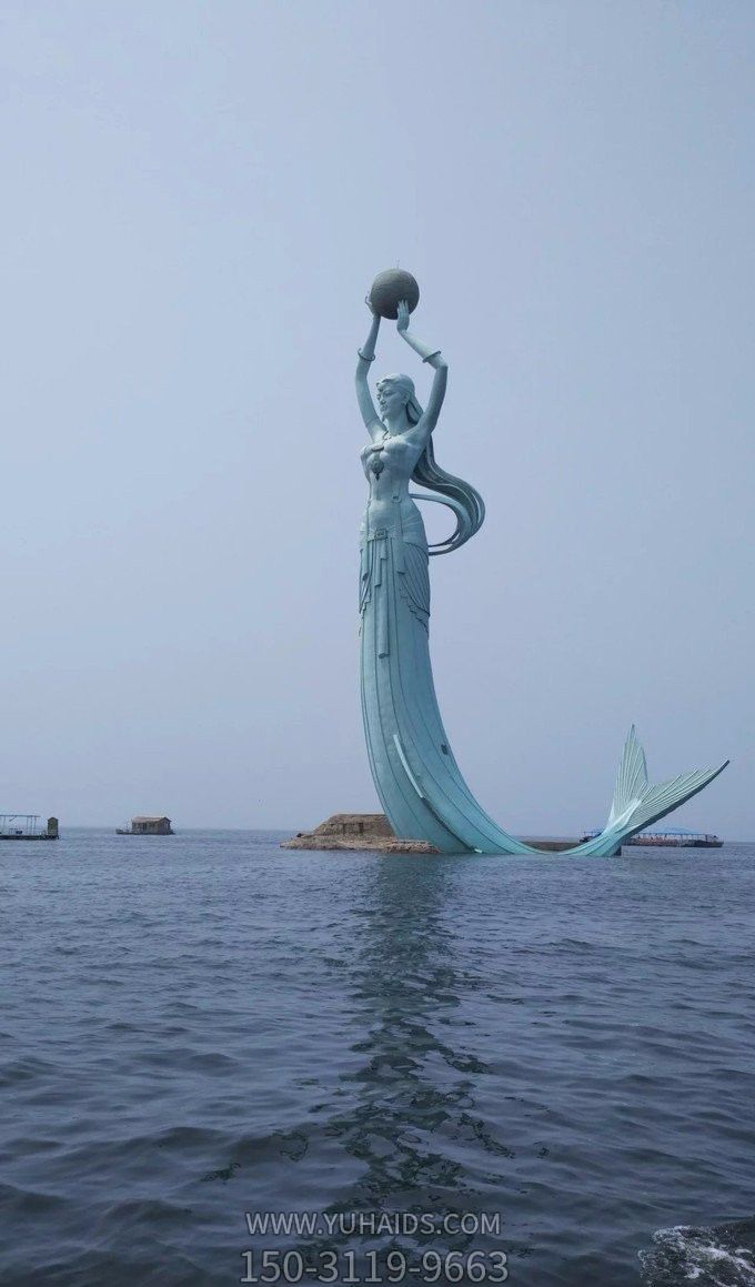 海上公園擺放的舉球的漢白玉石雕創(chuàng)意美人魚雕塑 海上公園擺放的舉球的漢白玉石雕創(chuàng)意美人魚雕塑