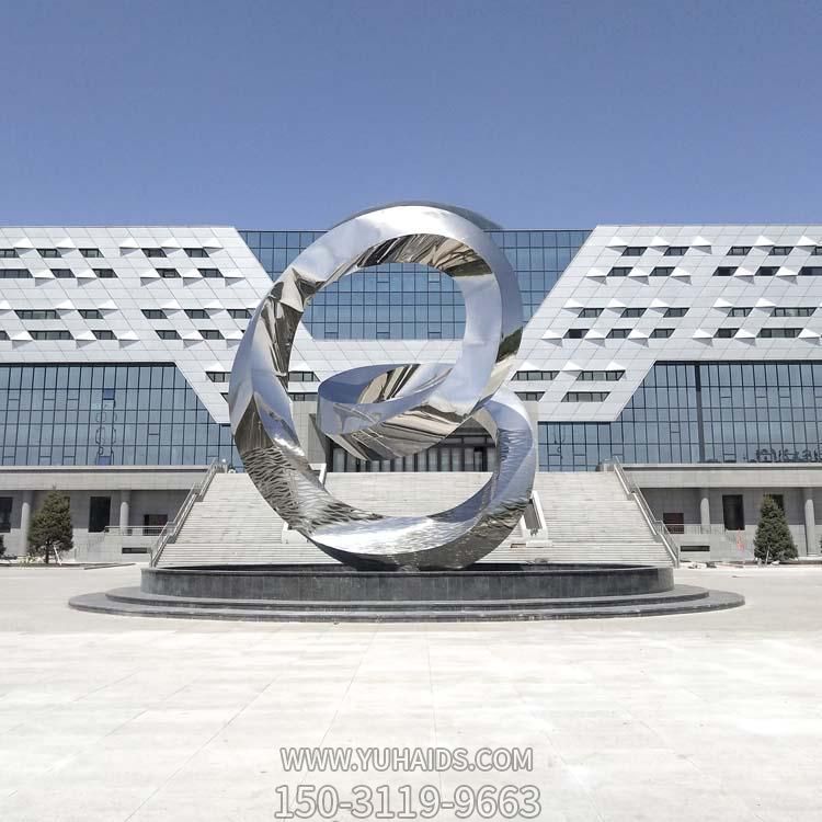 校園圖書(shū)館不銹鋼雕塑大型校慶抽象景觀(guān)雕塑