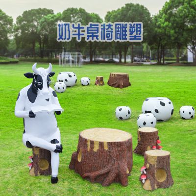 玻璃鋼抽象桌椅雕塑是怎么制作出來的？
