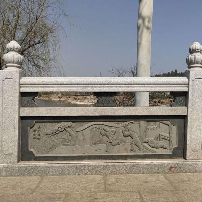 青石石雕戶(hù)外園林景觀大型護(hù)欄雕塑