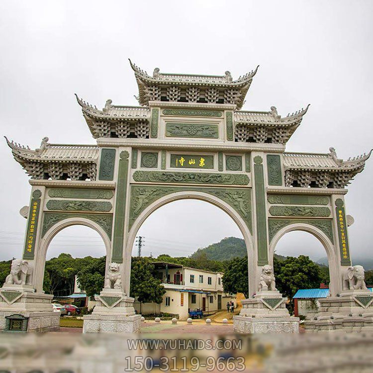 戶(hù)外鄉(xiāng)村大型中式牌坊雕塑