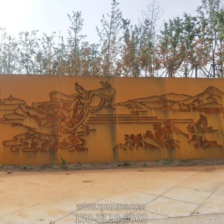 戶(hù)外園林大型浮雕影壁壁畫(huà)雕塑