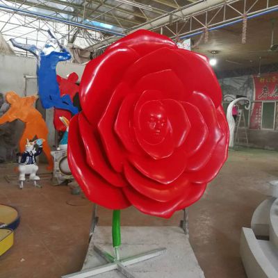 公園戶(hù)外大型植物景觀(guān)彩繪花朵