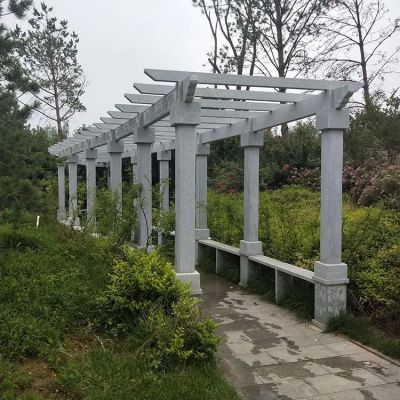 大理石花架，公園過道花架子