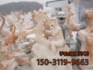 猴子、羊、鹿、仙鶴多種草坪動物雕塑